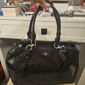 Coach Black Signature Shoulder Bag